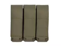 Triple Laser-Cut Pistol Magazine Pouch with Flap - Ranger Green [8Fields]