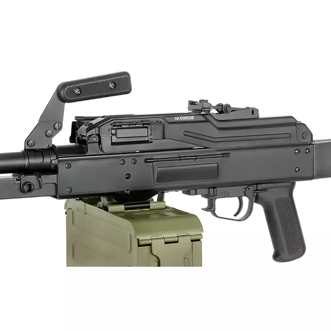 [Zestaw] Replika karabinu maszynowego PKM - polimerowa kolba [A&amp;K] + Akumulator Li-Po 3300mAh 7,4V 20C [IPower] + Kompaktowa ładowarka LIPO B3Pro