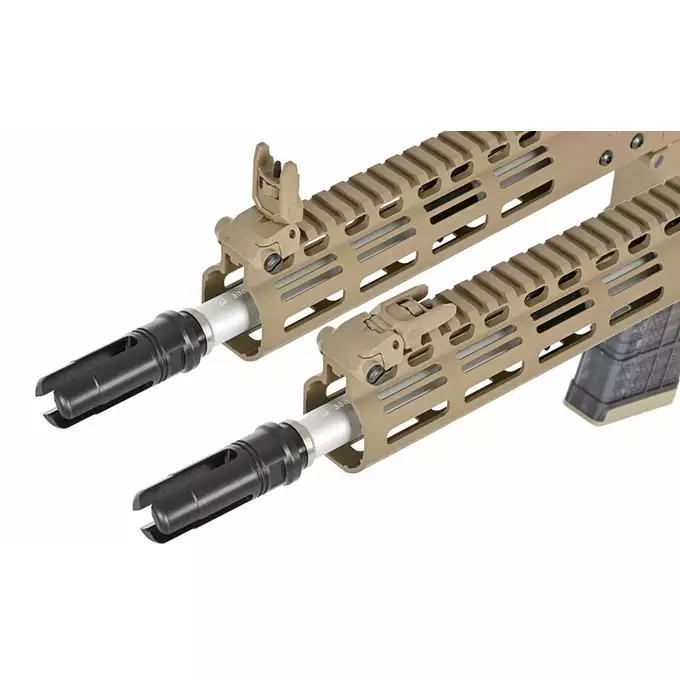 [Zestaw] Replika karabinka Noveske 10.5" Gen III Shorty 300BLK  Eshooter ETU - Tan [EMG] + Ładowarka V3+ do akumulatorów LiPo/LiFe [IPower] + Akumulator Li-Po 1100mAh 11,1V 20C - Deans [IPower]