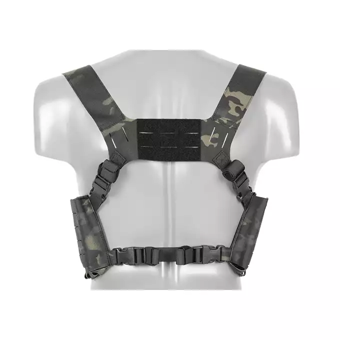Chest Rig with Two Pouches for 6 AR / AK Magazines, Laser Cut - Multicamo Black [8FIELDS]