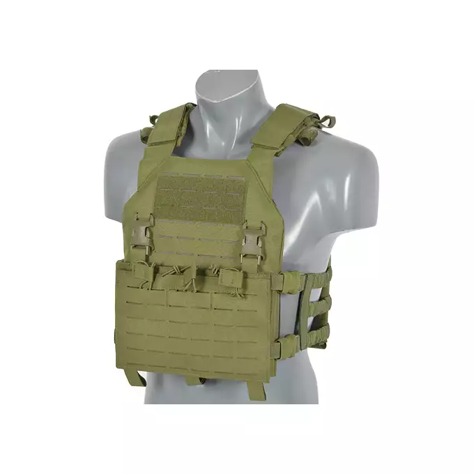 [Zestaw] Kamizelka Assault Plate Carrier Laser-Cut, Buckle-Up z ładownicą na magazynki AR15/AK - Olive [8Fields] + Duża ładownica Laser-Cut ogólnego przeznaczenia - Olive [8FIELDS] + Panel Buckle Up Laser-Cut na 6 magazynków AR15/AK - Olive [8Fields]