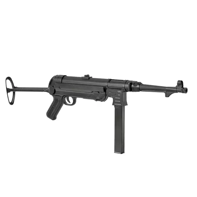 [Zestaw] Replika pistoletu maszynowego MP40 Full Metal AEG - Black [AGM] + Akumulator Li-Po 1100mAh 7,4V 20C [IPower] + Ładowarka V3+ do akumulatorów LiPo/LiFe [IPower]