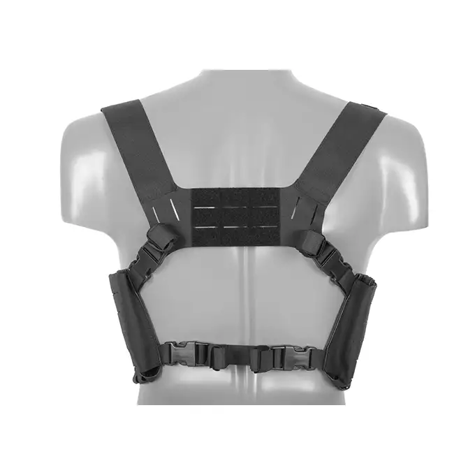 Chest Rig with Two Pouches for 6 AR / AK Magazines, Laser Cut - Black [8FIELDS]