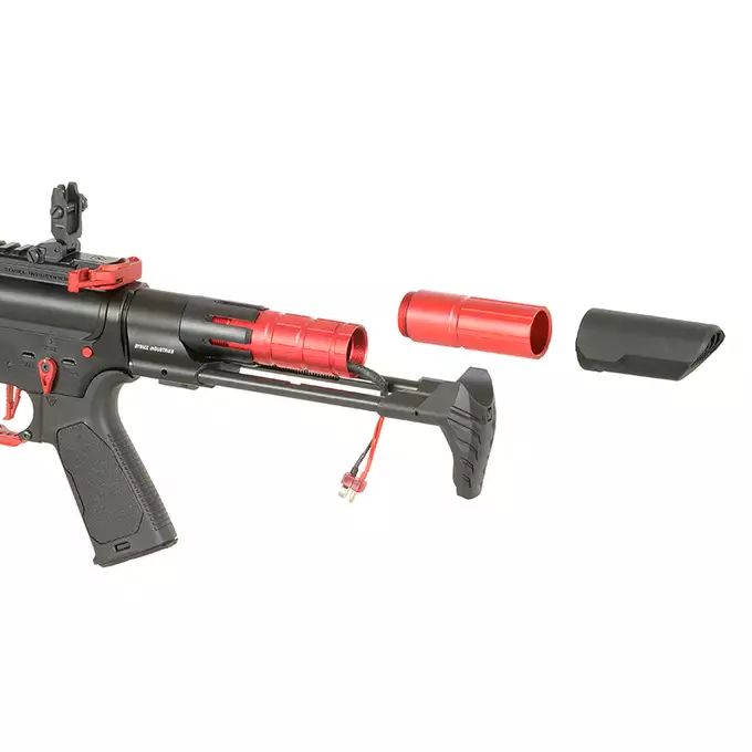 [Zestaw] Replika Karabinka Strike industries 4" Raiders Competition PDW - Red [EMG] + Ładowarka V3+ do akumulatorów LiPo/LiFe [IPower] + Akumulator Li-Po 1100mAh 11,1V 20C - Deans [IPower]