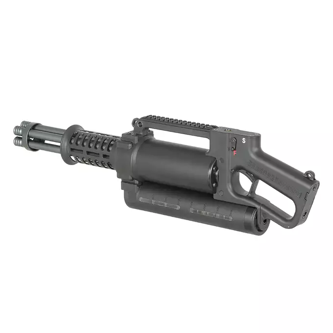 [Zestaw] Replika obrotowego miniguna WE23-Plus [WELL] + Akumulator Li-Po 1100mAh 11,1V 15/30C - T-connector [VB] + Kompaktowa ładowarka LIPO B3Pro