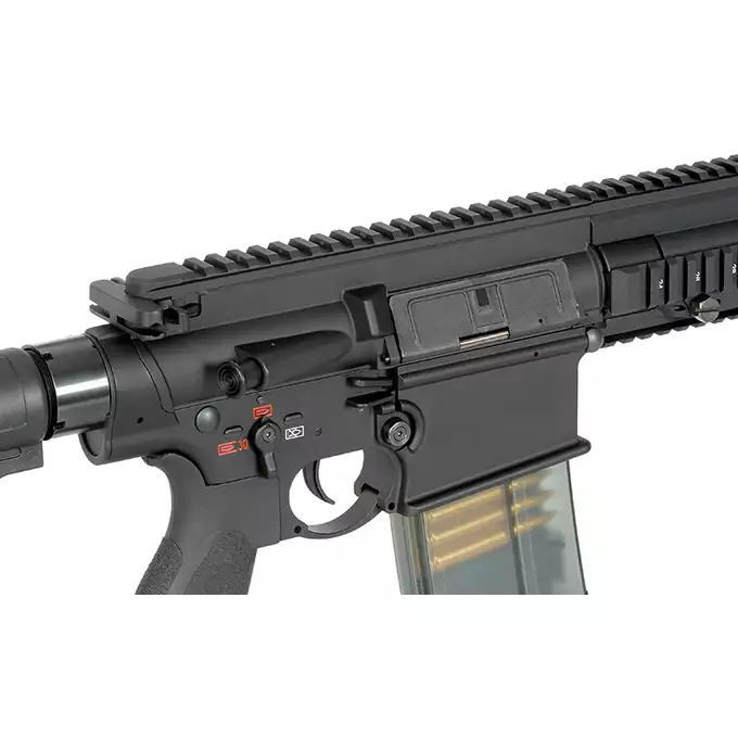 [Zestaw] Replika Airsoftowa EC-202 Edycja Advanced (ulepszony gearbox, programowalny ETU) - Black [E&amp;C] + Akumulator airsoftowy 25C 1100mAh 3S1P 11.1V LiPo T-Plug + Kompaktowa ładowarka LIPO B3Pro
