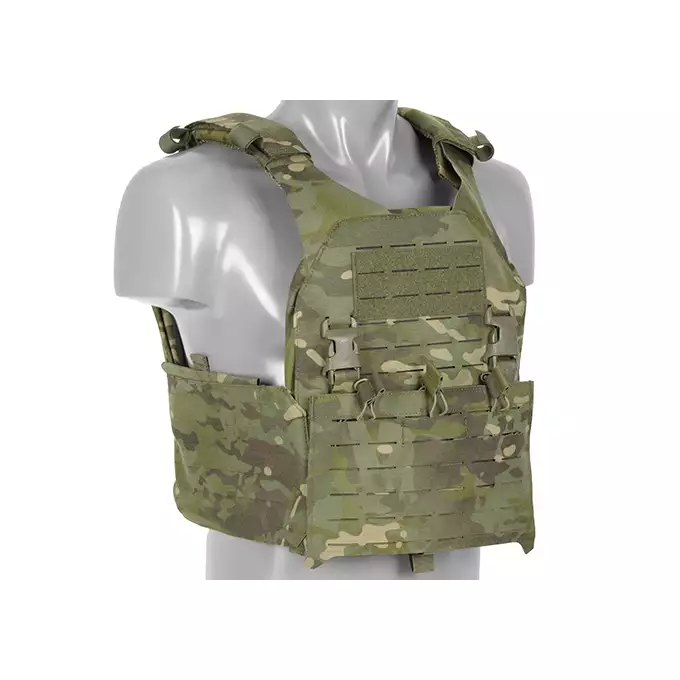 QRF Plate Carrier Laser-Cut Buckle Up with AR15/AK Magazine Pouch - Multicamo Tropic [8FIELDS]