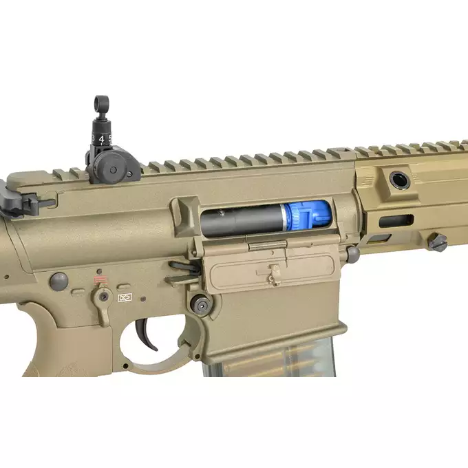 [Zestaw] Replika Airsoftowa EC-203 Edycja Advanced (ulepszony gearbox, programowalny ETU) - Dark Earth [E&amp;C] + Akumulator Li-Po 1200mAh 11,1V 20C - Deans [IPower] + Kompaktowa ładowarka LIPO B3Pro