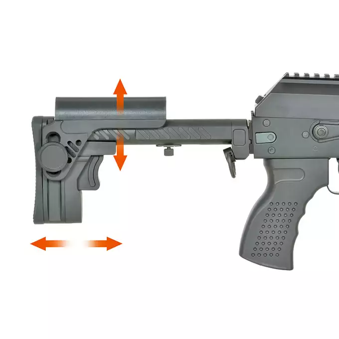 [Zestaw] CM.113A Replika Karabinka Taktycznego AK-74 Eshooter ETU [CYMA] + Ładowarka V3+ do akumulatorów LiPo/LiFe [IPower] + Akumulator Li-Po 1100mAh 11,1V 20C - Deans [IPower]