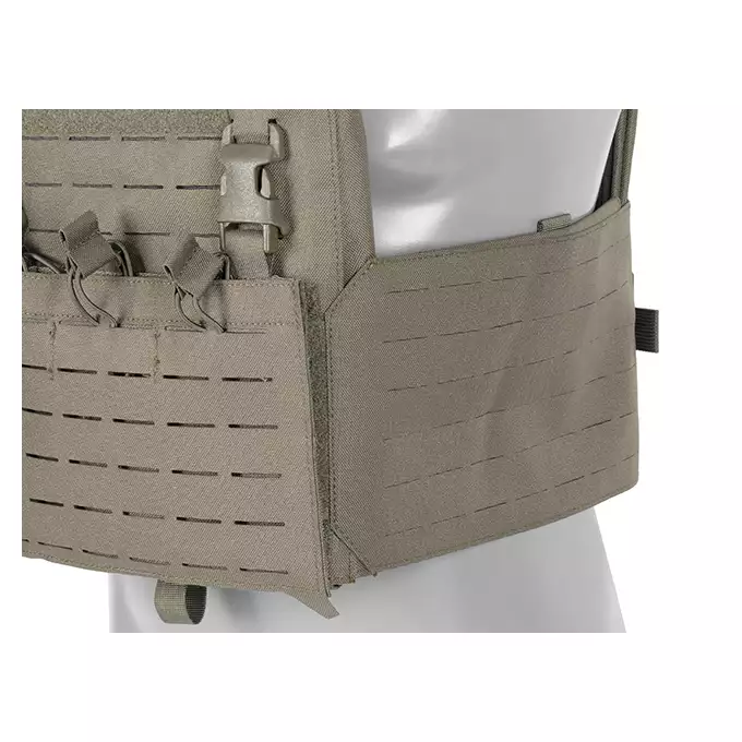 QRF Plate Carrier Laser-Cut Buckle Up with AR15/AK Magazine Pouch - Ranger Green [8FIELDS]