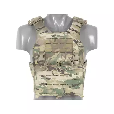 QRF Plate Carrier Laser-Cut Buckle Up with AR15/AK Magazine Pouch - Multicamo [8FIELDS]
