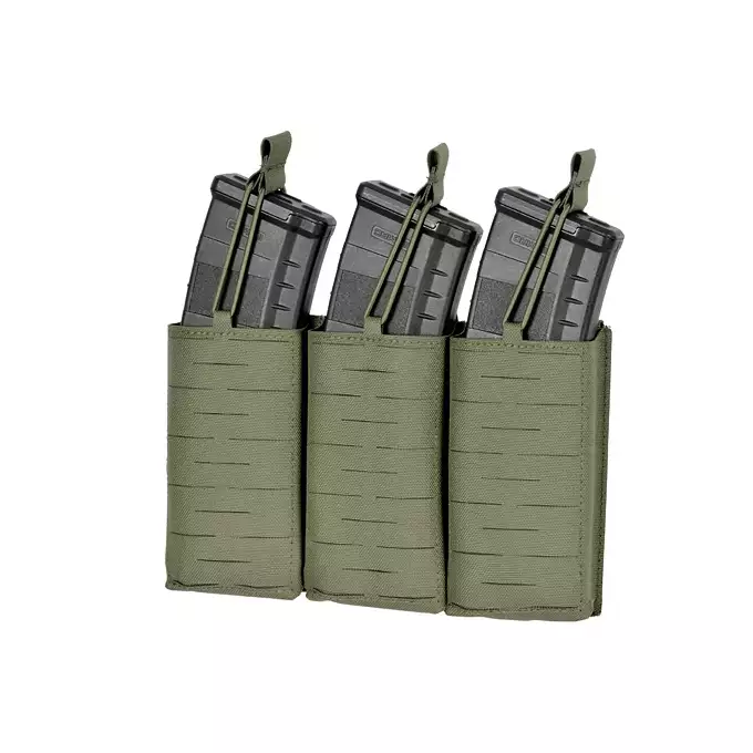 Laser-Cut Panel with 3 AK Magazine Pouches - Ranger Green [8Fields]