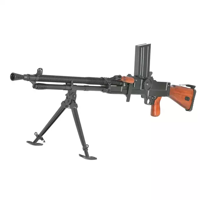 [Zestaw] Replika Karabinu Maszynowego MG26(t) z Okresu II Wojny Światowej [Snow Wolf] + Akumulator airsoftowy 25C 1200mAh 3S1P 11.1V LiPo mini Tamiya + Kompaktowa ładowarka LIPO B3Pro
