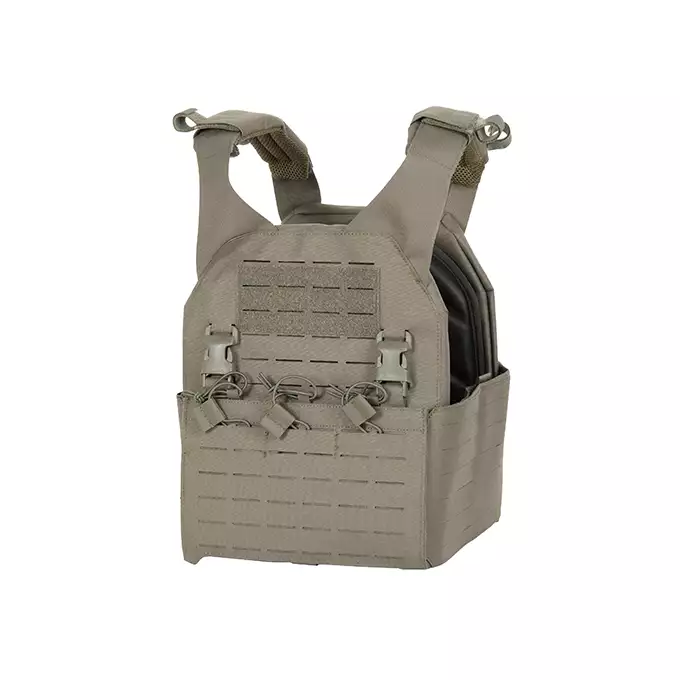 QRF Plate Carrier Laser-Cut Buckle Up with AR15/AK Magazine Pouch - Ranger Green [8FIELDS]