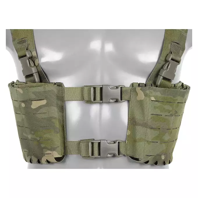 Chest Rig with Two Pouches for 6 AR / AK Magazines, Laser Cut - Multicamo Tropic [8FIELDS]