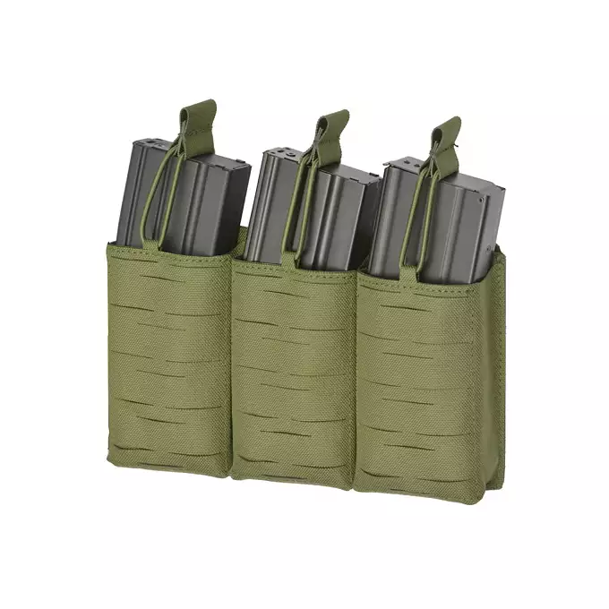 [Zestaw] Kamizelka Chest rig Laser-Cut - Olive  [8Fields] + Panel Laser-Cut z ładownicami na 3 magazynki AR15 - Olive [8Fields] + Duża ładownica Laser-Cut ogólnego przeznaczenia - Olive [8FIELDS]