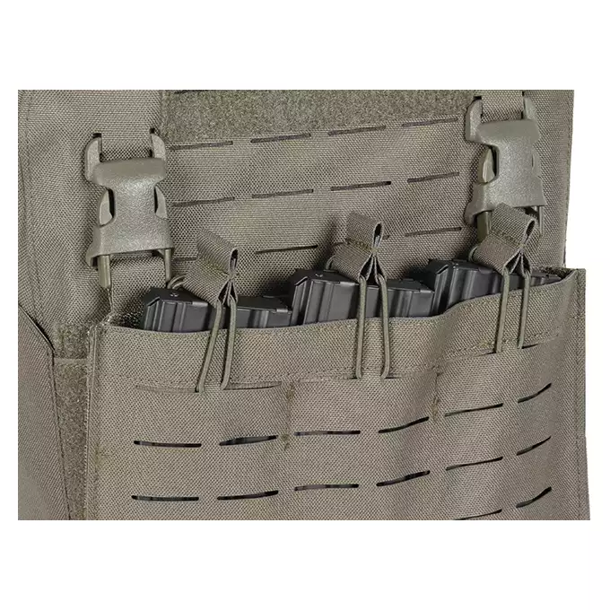 QRF Plate Carrier Laser-Cut Buckle Up with AR15/AK Magazine Pouch - Ranger Green [8FIELDS]