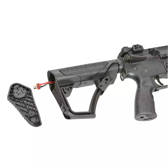 [Zestaw] Replika Daniel Defense M4A1 RIII 14.5" Eshooter ETU - Black [EMG] + Ładowarka V3+ do akumulatorów LiPo/LiFe [IPower] + Akumulator Li-Po 1100mAh 11,1V 20C - Deans [IPower]