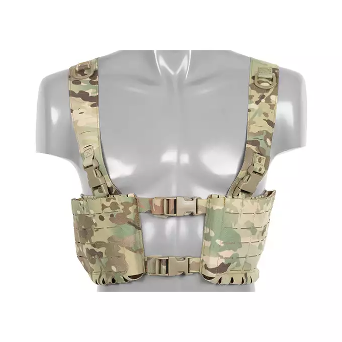 Chest Rig with Two Pouches for 6 AR / AK Magazines, Laser Cut - Multicamo [8FIELDS]