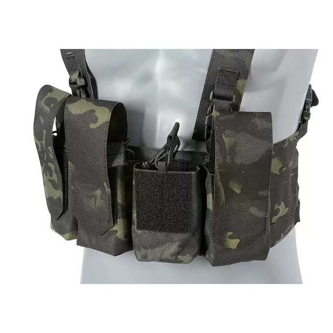 [Zestaw] Kamizelka Chest-rig Laser-Cut z ładownicami AR/AK - MB [8Fields] + Ładownica na radio Laser Cut - MB [8FIELDS] + Duża ładownica Laser-Cut ogólnego przeznaczenia - MB [8FIELDS]