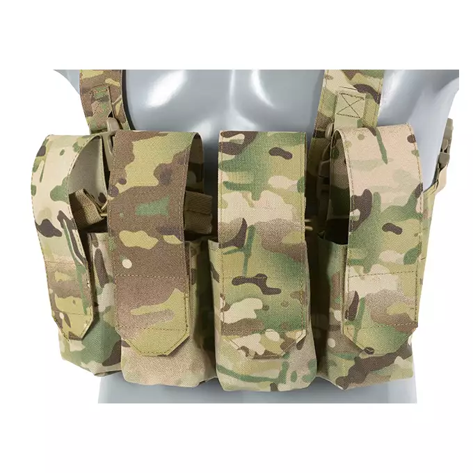 [Zestaw] Kamizelka Chest-rig Laser-Cut z ładownicami AR/AK - Multicamo [8Fields] + Ładownica na radio Laser Cut - Multicamo [8FIELDS] + Pojedyncza ładownica pistoletowa Laser-Cut z klapą - Multicamo [8Fields]