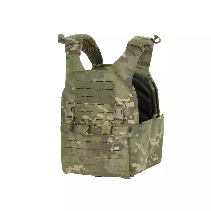 QRF Plate Carrier Laser-Cut Buckle Up with AR15/AK Magazine Pouch - Multicamo Tropic [8FIELDS]