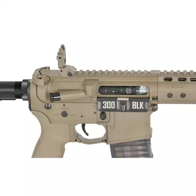 [Zestaw] Replika karabinka Noveske 10.5" Gen III Shorty 300BLK  Eshooter ETU - Tan [EMG] + Ładowarka V3+ do akumulatorów LiPo/LiFe [IPower] + Akumulator Li-Po 1100mAh 11,1V 20C - Deans [IPower]