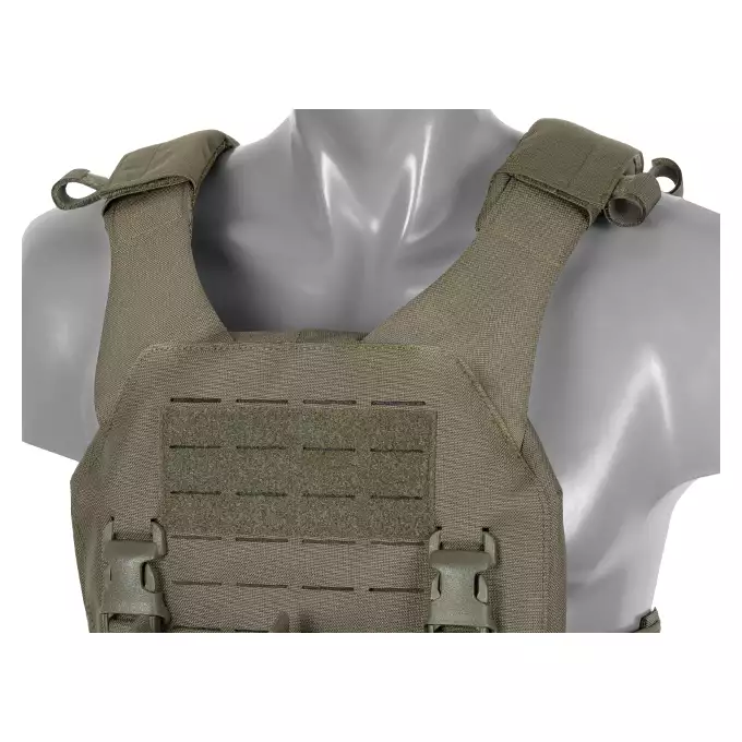 QRF Plate Carrier Laser-Cut Buckle Up with AR15/AK Magazine Pouch - Ranger Green [8FIELDS]