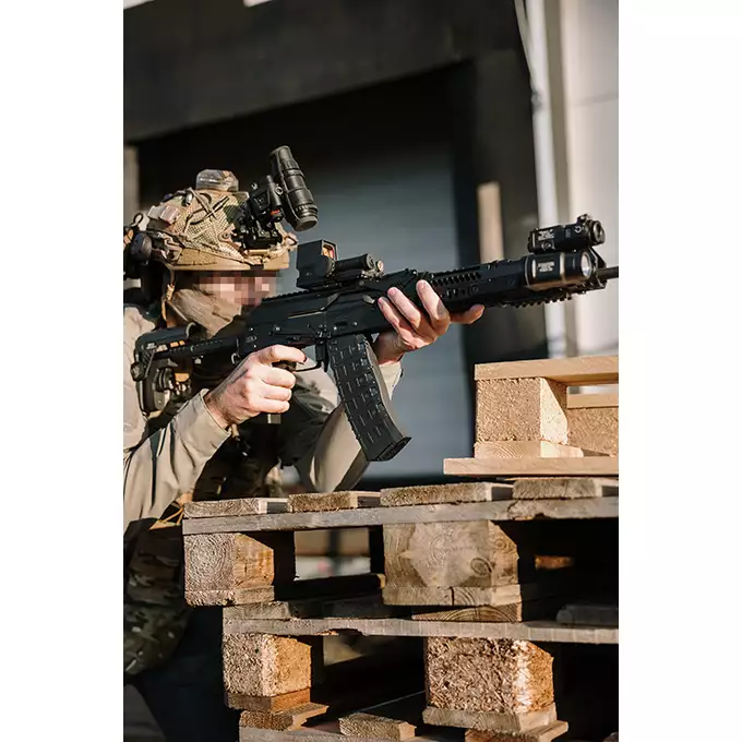 [Zestaw] CM.113A Replika Karabinka Taktycznego AK-74 Eshooter ETU [CYMA] + Ładowarka V3+ do akumulatorów LiPo/LiFe [IPower] + Akumulator Li-Po 1100mAh 11,1V 20C - Deans [IPower]