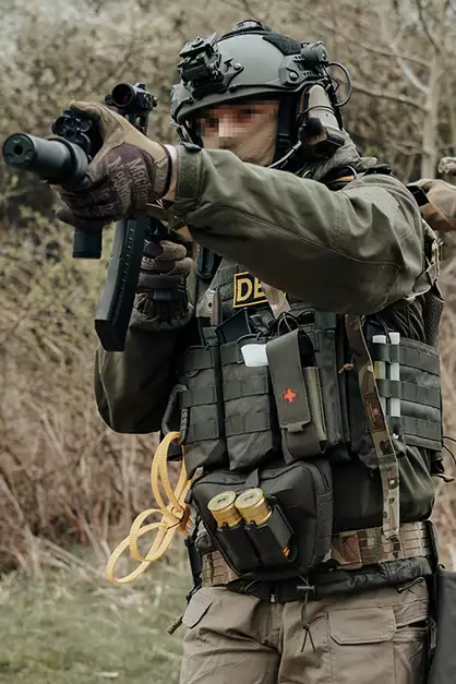 Otwarta potrójna ładownica na magazynki AK 7.62x39 - Ranger Green [8FIELDS]