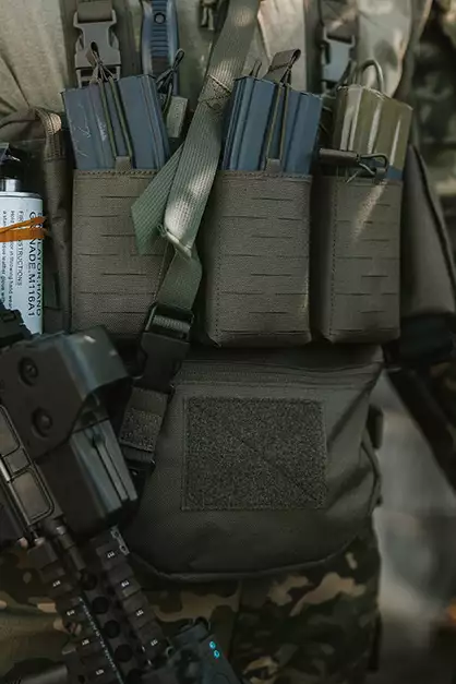 Drop-Down Utility Pouch for Armor Carrier Mod. 2 - Ranger Green [8FIELDS]