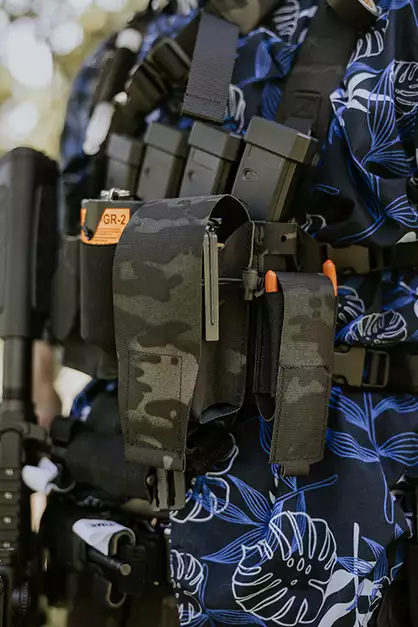 Laser Cut 40 mm hand grenade pouch - Multicamo Black [8FIELDS]