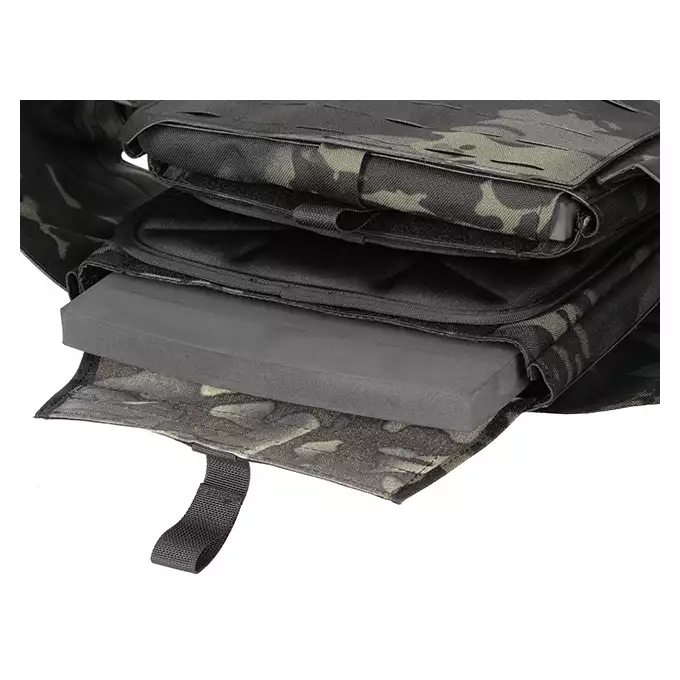 QRF Plate Carrier Laser-Cut Buckle Up with AR15/AK Magazine Pouch - Multicamo Black [8FIELDS]