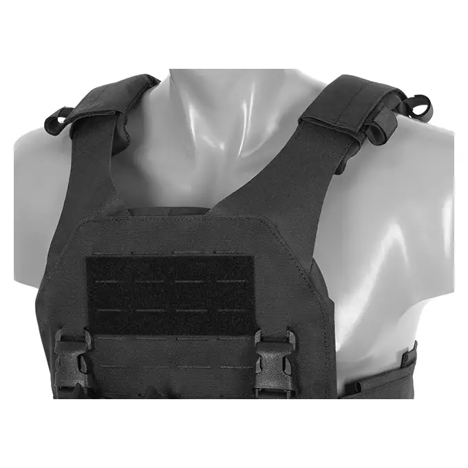 QRF Plate Carrier Laser-Cut Buckle Up with AR15/AK Magazine Pouch - Black [8FIELDS]