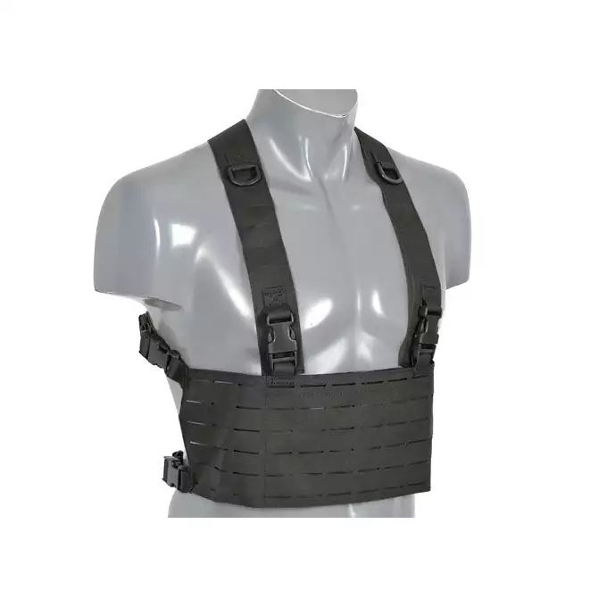 [Zestaw] Kamizelka Chest rig Laser-Cut - BK [8Fields] + Panel Laser-Cut z ładownicami na 3 magazynki AR15 - Czarna [8Fields] + Duża ładownica Laser-Cut ogólnego przeznaczenia - Black [8FIELDS]