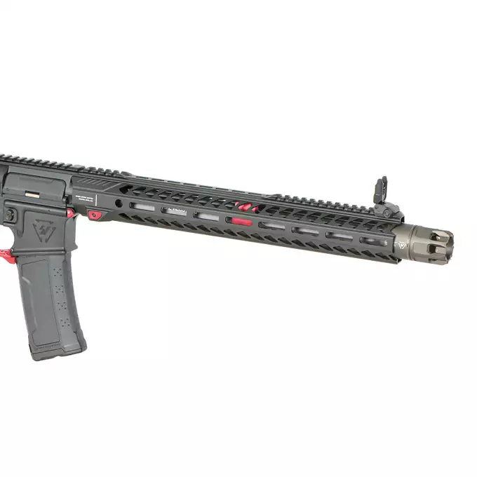 [Zestaw] Replika Karabinka Strike industries 15.5" Raiders Competition Rifle - Red [EMG] + Ładowarka V3+ do akumulatorów LiPo/LiFe [IPower] + Akumulator Li-Po 1100mAh 11,1V 20C - Deans [IPower]