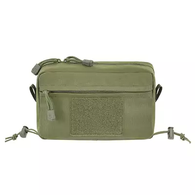 Two-Pocket Utility Pouch with Mounting Panel, Laser Cut - Olive [8FIELDS]
