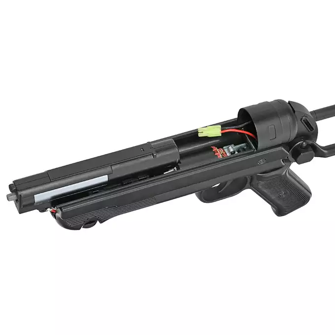 [Zestaw] Replika pistoletu maszynowego MP40 Full Metal AEG - Black [AGM] + Akumulator Li-Po 1100mAh 7,4V 20C [IPower] + Ładowarka V3+ do akumulatorów LiPo/LiFe [IPower]
