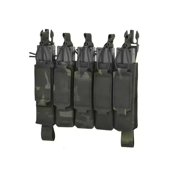 MP5 5-Magazine Pouch, Buckle-Up, Laser-Cut - Multicamo Black [8FIELDS]