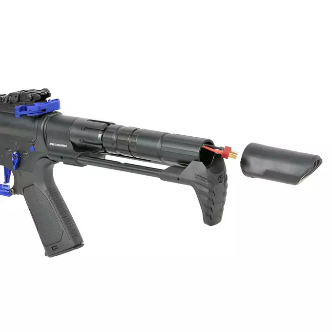 [Zestaw] Replika Karabinka Strike industries 7" Raiders Competition CQB - Blue [EMG] + Ładowarka V3+ do akumulatorów LiPo/LiFe [IPower] + Akumulator Li-Po 1100mAh 11,1V 20C - Deans [IPower]