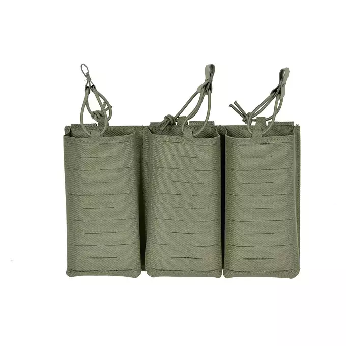 Laser-Cut Panel with 3 AK Magazine Pouches - Ranger Green [8Fields]