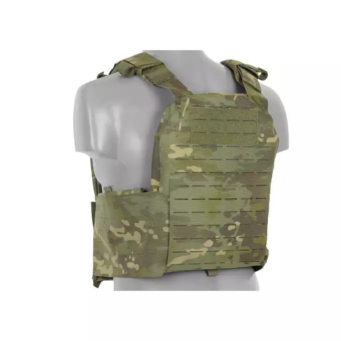 QRF Plate Carrier Laser-Cut Buckle Up with AR15/AK Magazine Pouch - Multicamo Tropic [8FIELDS]