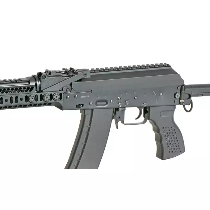 [Zestaw] CM.113A Replika Karabinka Taktycznego AK-74 Eshooter ETU, GEN-2 - Black [CYMA Platinum] + Akumulator Airsoftowy 25C 1400mAh 3S1P 11.1V Lipo T Plug + Kompaktowa ładowarka LIPO B3Pro