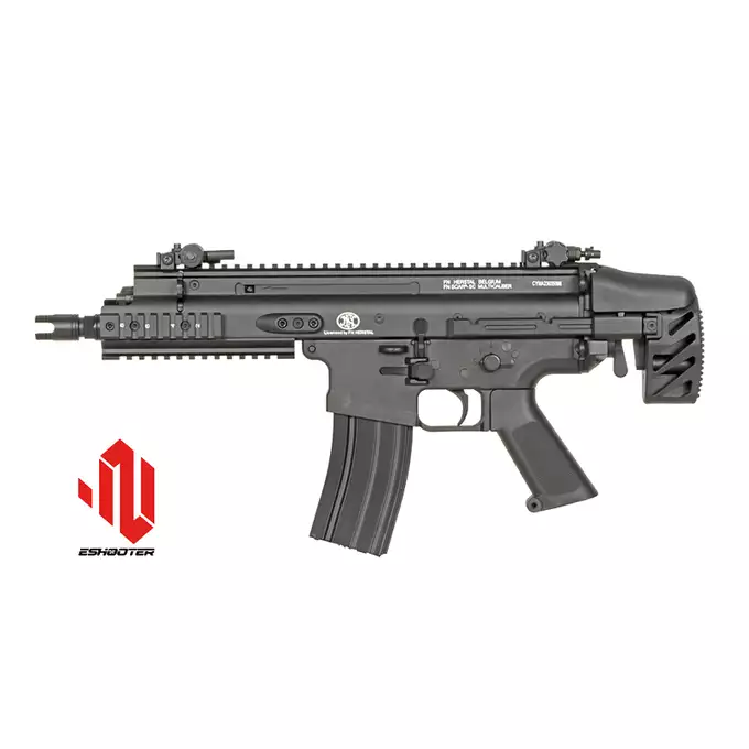 [Zestaw] Replika subkarabinka FN SCAR-SC z 25RPS, ESHOOTER ETU [Cybergun] + Akumulator airsoftowy 25C 1500mAh 2S1P 7.4V LiPo T Plug + Ładowarka V3+ do akumulatorów LiPo/LiFe [IPower]
