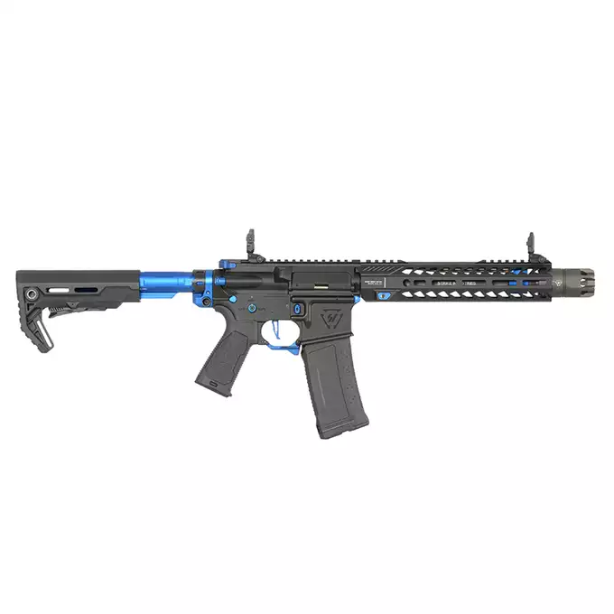 [Zestaw] Replika Karabinka Strike industries 10" Raiders SBR - Blue [EMG] + Ładowarka V3+ do akumulatorów LiPo/LiFe [IPower] + Akumulator Li-Po 1100mAh 11,1V 20C - Deans [IPower]