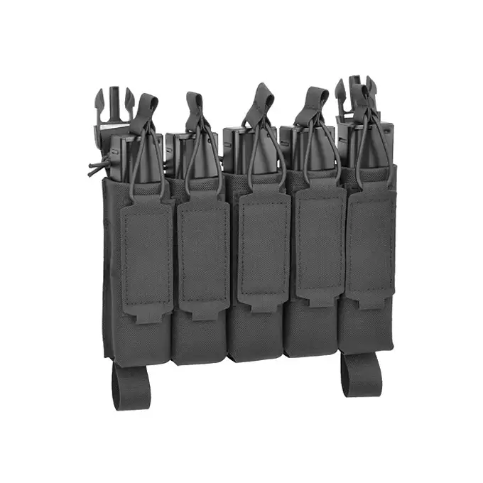 MP5 5-Magazine Pouch, Buckle-Up, Laser-Cut - Black [8FIELDS]