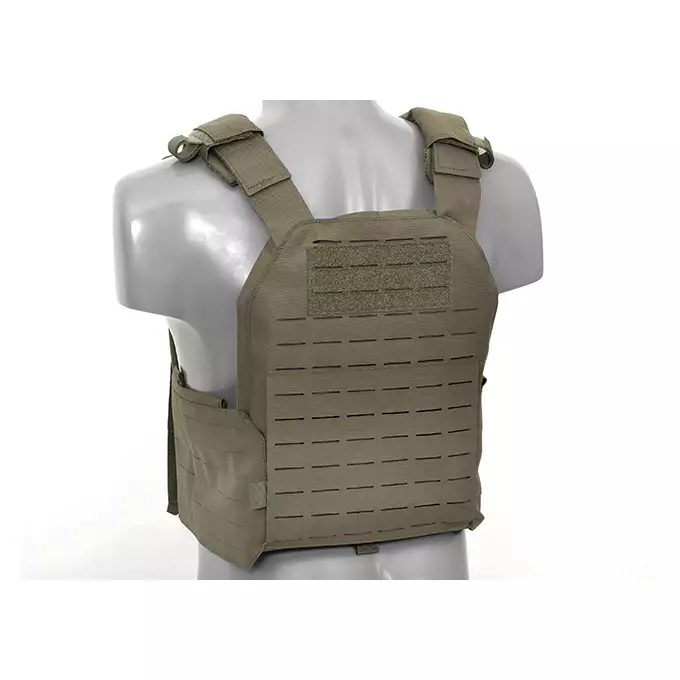 QRF Plate Carrier Laser-Cut Buckle Up with AR15/AK Magazine Pouch - Ranger Green [8FIELDS]