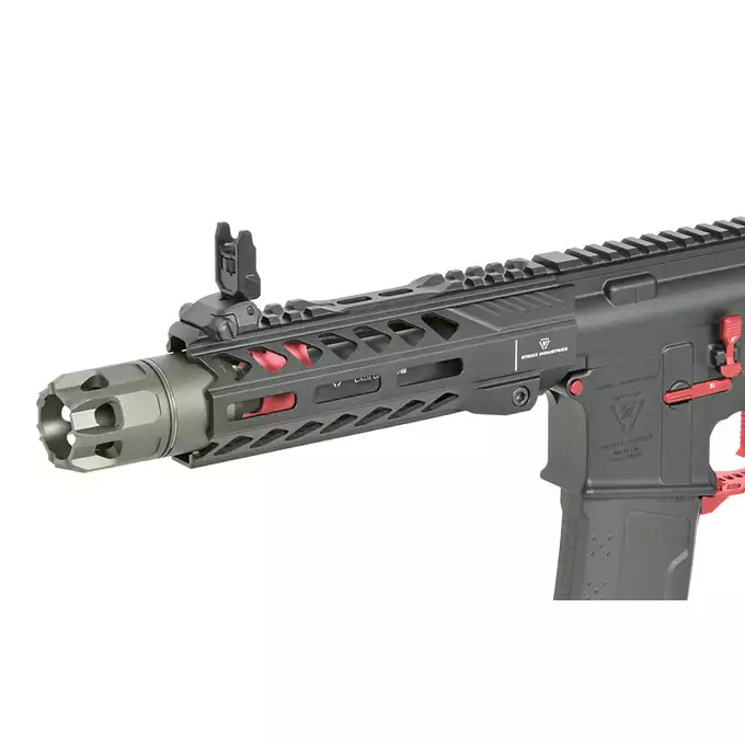 [Zestaw] Replika Karabinka Strike industries 7" Raiders Competition CQB - Red [EMG] + Ładowarka V3+ do akumulatorów LiPo/LiFe [IPower] + Akumulator Li-Po 1100mAh 11,1V 20C - Deans [IPower]