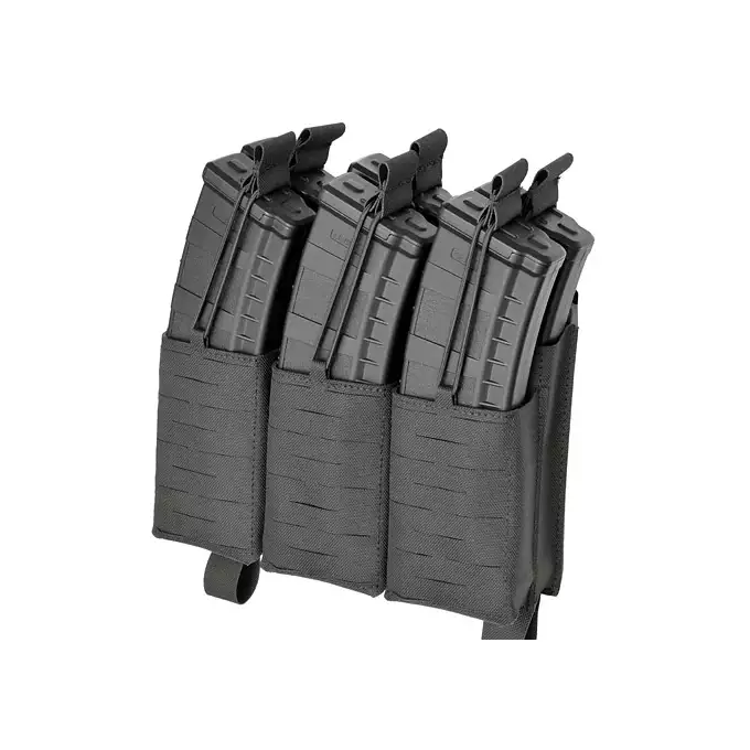 [Zestaw] Kamizelka Operator Plate Carrier Laser-Cut Buckle Up z ładownicą na magazynki AR/AK - Czarna [8Fields] + Duża ładownica Laser-Cut ogólnego przeznaczenia - Black [8FIELDS] + Panel Buckle Up Laser-Cut na 6 magazynków AR15/AK - Czarny [8Fields]
