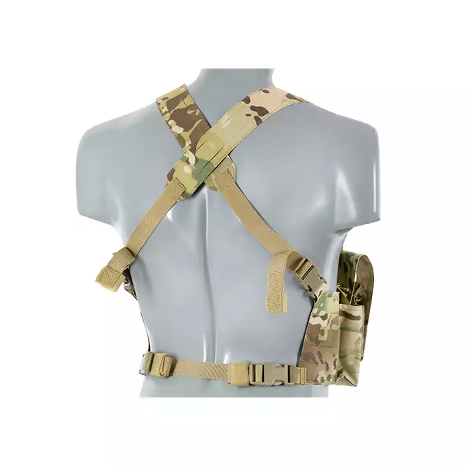 [Zestaw] Kamizelka Chest-rig Laser-Cut z ładownicami AR/AK - Multicamo [8Fields] + Ładownica na radio Laser Cut - Multicamo [8FIELDS] + Pojedyncza ładownica pistoletowa Laser-Cut z klapą - Multicamo [8Fields]